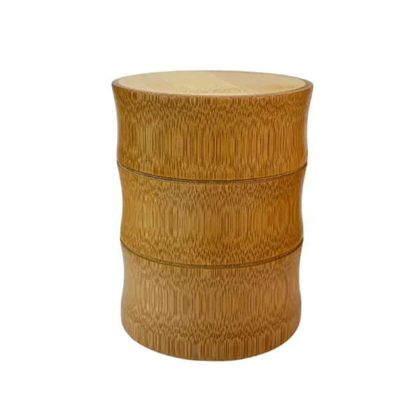 Boîte de rangement en bambou naturel pour aliments, thé, épices et noix - bocal organisateur écologique pour la cuisine. – Image 7