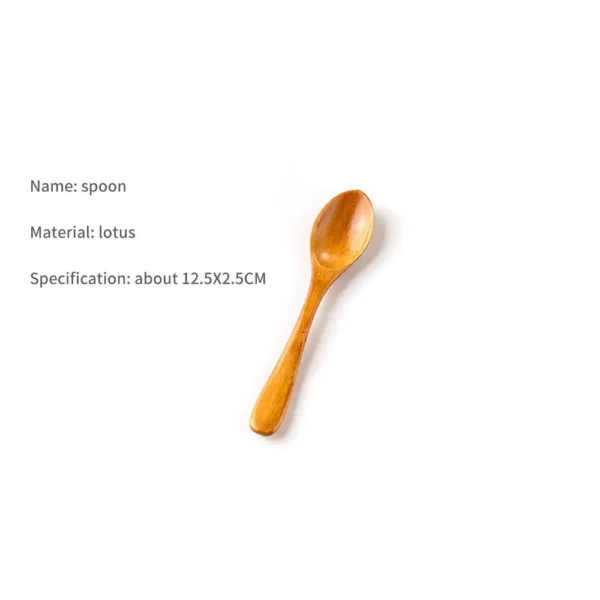 Cuillère en Bois en Bambou - Ustensile de Cuisine pour la Cuisson, Soupe, Thé, Service de Restauration - Vaisselle en Bois pour la Cuisine – Image 16