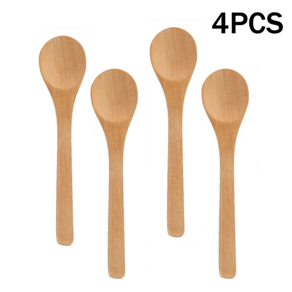 Cuillères en Bambou - 6/1 Pièces - Ustensiles de Cuisine en Bois pour le Thé, Café, Condiments et Service - Idéales pour la Cuisine et la Maison – Image 8