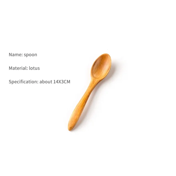 Cuillère en Bois en Bambou - Ustensile de Cuisine pour la Cuisson, Soupe, Thé, Service de Restauration - Vaisselle en Bois pour la Cuisine – Image 6