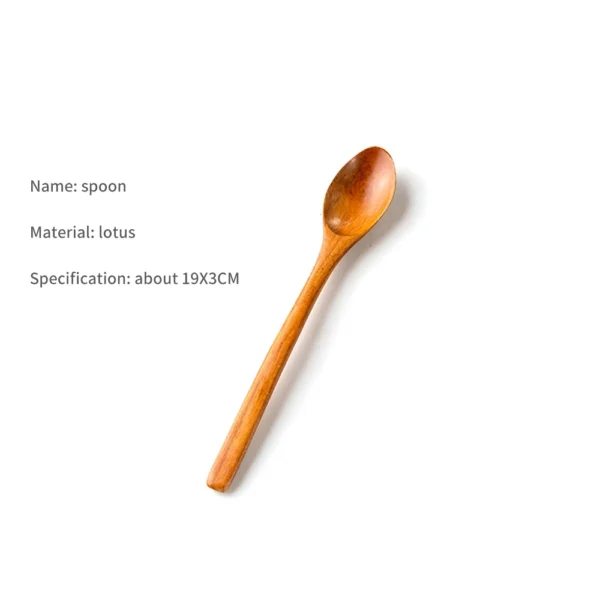 Cuillère en Bois en Bambou - Ustensile de Cuisine pour la Cuisson, Soupe, Thé, Service de Restauration - Vaisselle en Bois pour la Cuisine – Image 10