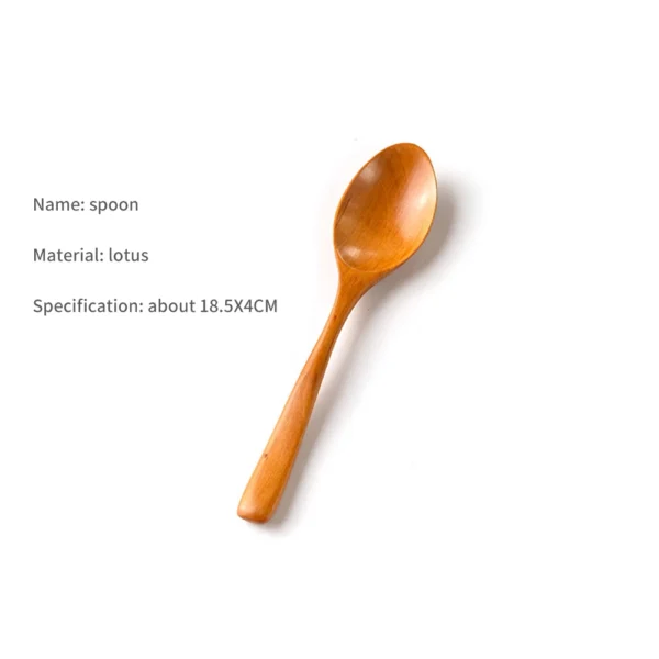 Cuillère en Bois en Bambou - Ustensile de Cuisine pour la Cuisson, Soupe, Thé, Service de Restauration - Vaisselle en Bois pour la Cuisine – Image 9