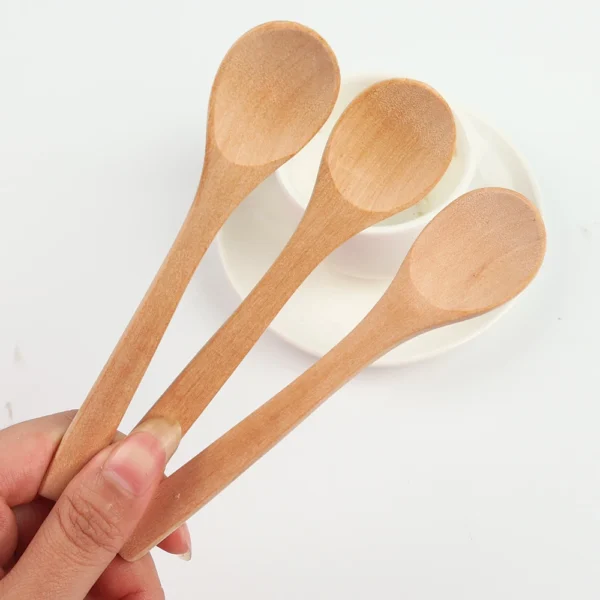 Cuillères en Bambou - 6/1 Pièces - Ustensiles de Cuisine en Bois pour le Thé, Café, Condiments et Service - Idéales pour la Cuisine et la Maison – Image 12