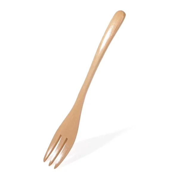 Fourchette en bois de bambou pour cuisine, ustensile de table, idéale pour desserts, salades, cadeau de maison – Image 6