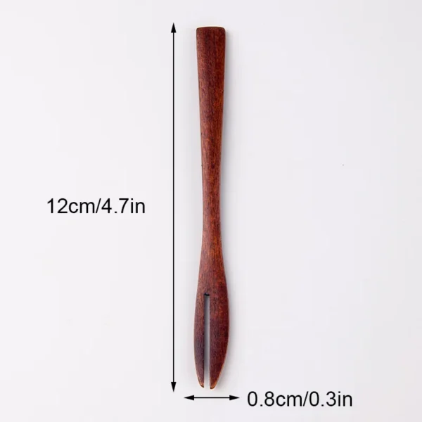 Fourchette en bois de bambou pour cuisine, ustensile de table, idéale pour desserts, salades, cadeau de maison – Image 8