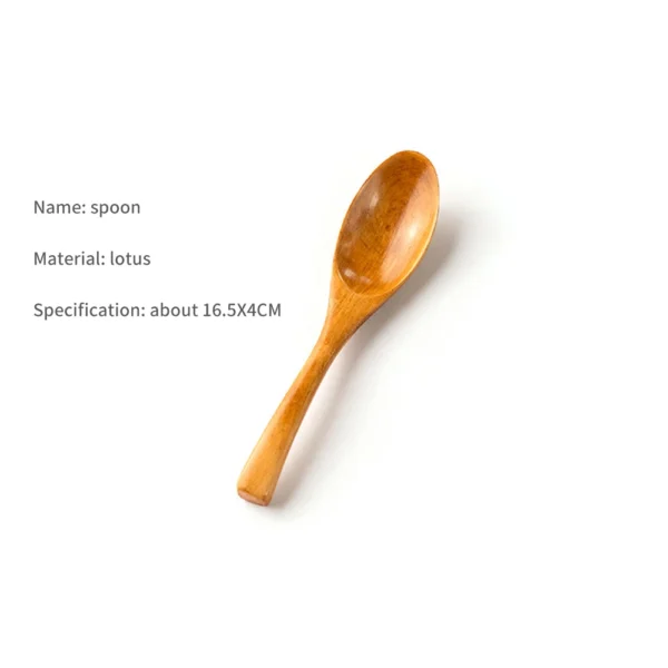 Cuillère en Bois en Bambou - Ustensile de Cuisine pour la Cuisson, Soupe, Thé, Service de Restauration - Vaisselle en Bois pour la Cuisine – Image 7