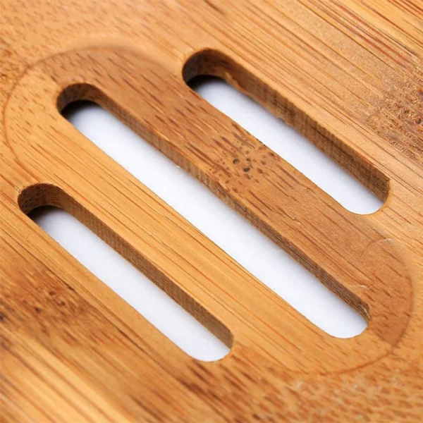 GOALONE Natural Bamboo Soap Dish Original Ecological Wooden Soap Dish Holder Container Tray Bathroom Home Decoration Accessories – Image 5