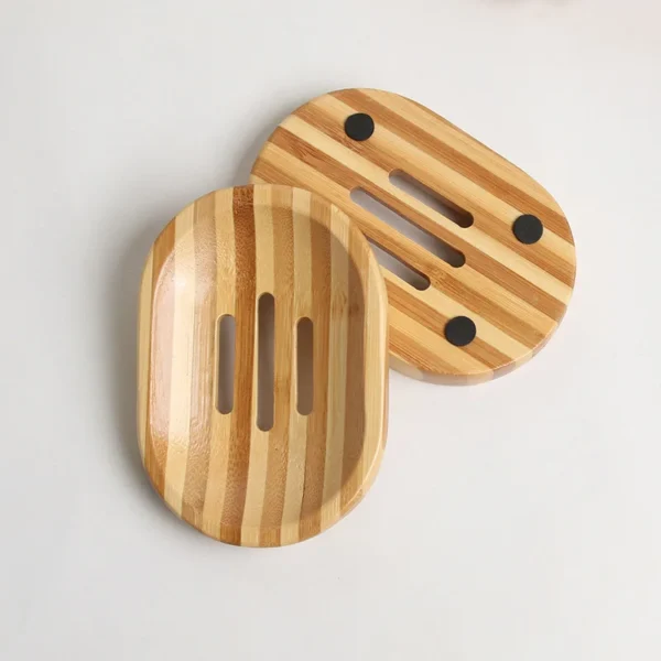 GOALONE Natural Bamboo Soap Dish Original Ecological Wooden Soap Dish Holder Container Tray Bathroom Home Decoration Accessories – Image 8