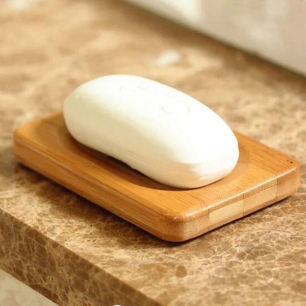 GOALONE Natural Bamboo Soap Dish Original Ecological Wooden Soap Dish Holder Container Tray Bathroom Home Decoration Accessories – Image 4